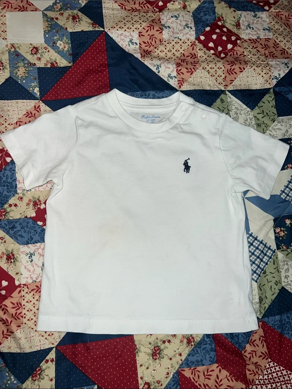 Ralph Lauren White Tee with Navy Blue Jeans